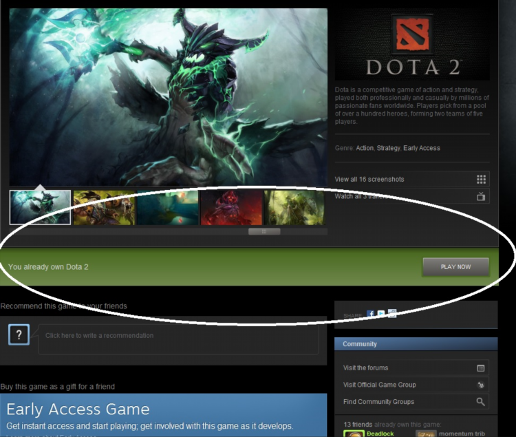 Noticed dota 2
